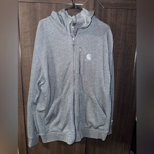 Carhartt Force relaxed fit Men's zip-up gray hooded sweatshirt